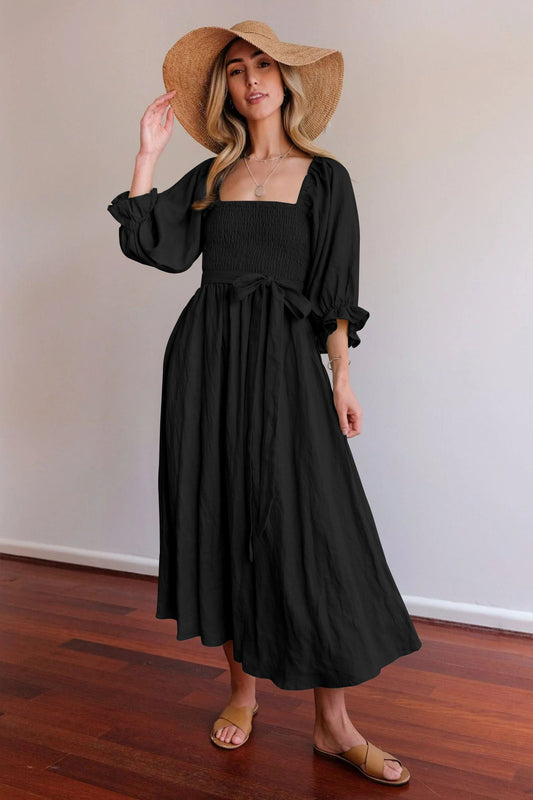 Janica- Vestido midi fluido de verano