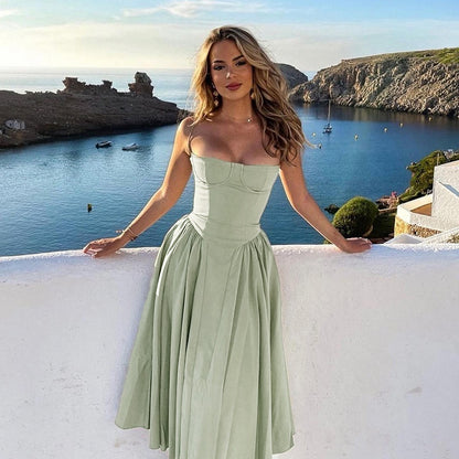 Lorena - Vestido corsé midi