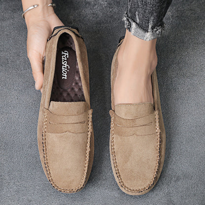 Marcos - Mocasines casuales de ante con costuras