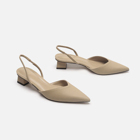 Alena - Zapatos planos con tacones bajos y talones abiertos