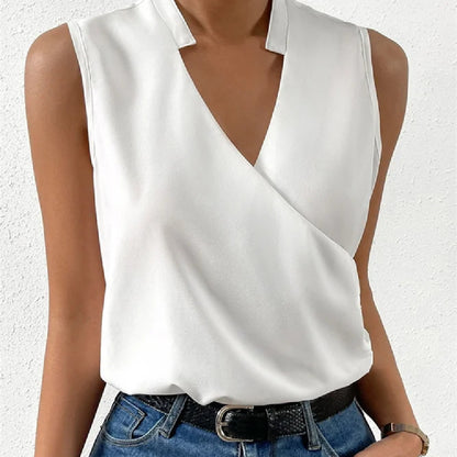 Amara - Blusa envolvente sin mangas