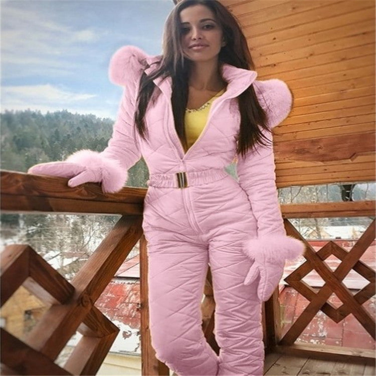 Anna - Mono acolchado de invierno con detalles de pelo sintético.