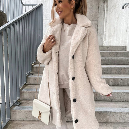 Valeria – Abrigo de invierno de lana de cordero para mujer