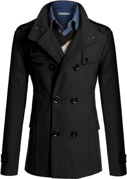 Ármandò | Gabardina de algodón para hombre con diseño de doble botonadura para el invierno