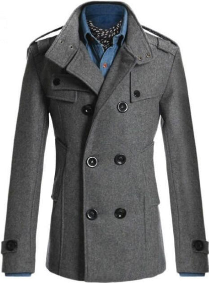 Ármandò | Gabardina de algodón para hombre con diseño de doble botonadura para el invierno