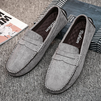 Marcos - Mocasines casuales de ante con costuras