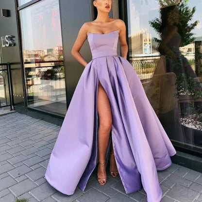 Chloe - Vestido de noche con abertura frontal