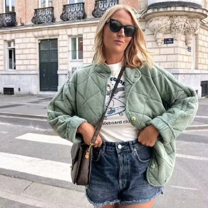 Lía – Chaqueta acolchada de algodón con diseño vintage