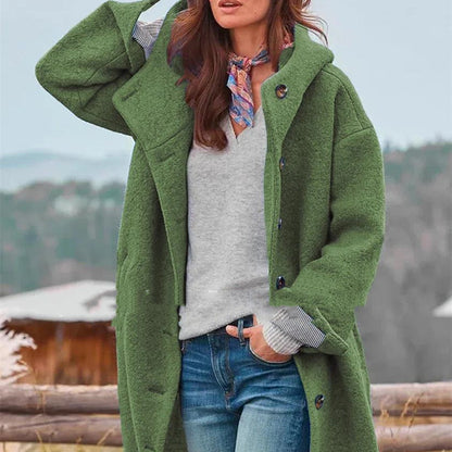 Brynleigh | Abrigo trench de tweed grueso de longitud media para mujer