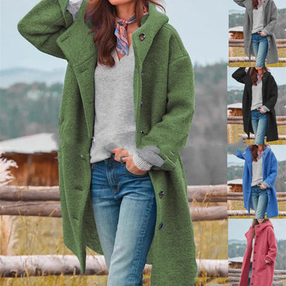 Brynleigh | Abrigo trench de tweed grueso de longitud media para mujer