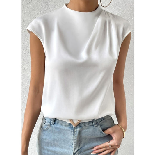 Silvana - Blusa satinada sin mangas