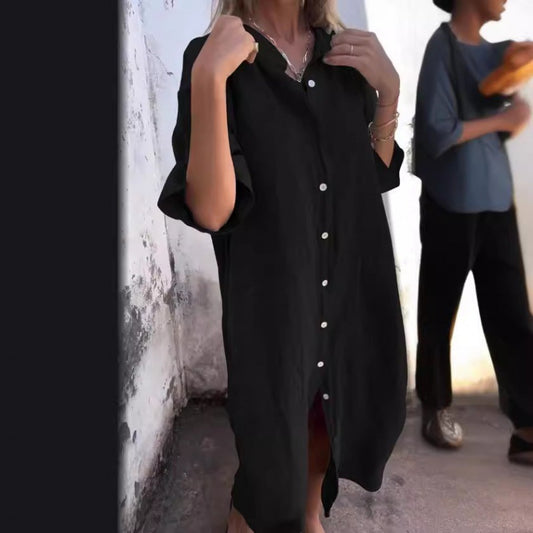 Laura - Vestido camisero midi suelto