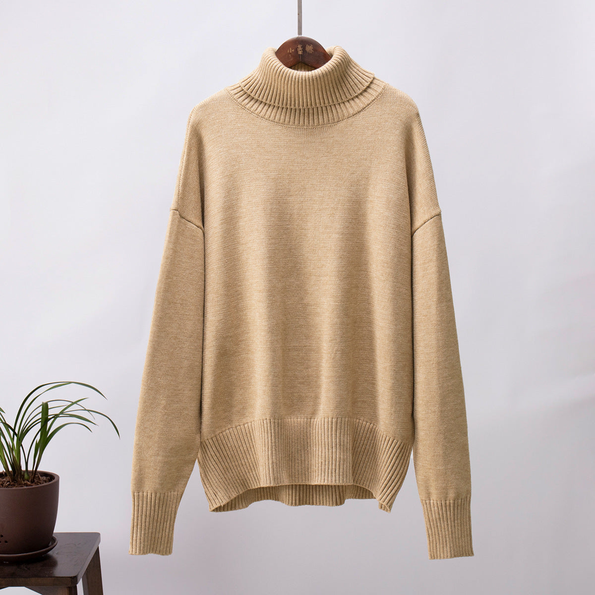 Carlota - Jersey de cuello alto oversize de lana