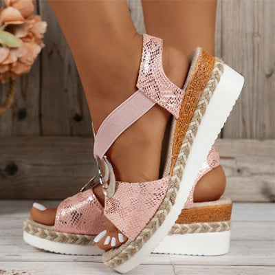 Mariela - Elegantes sandalias de cuña