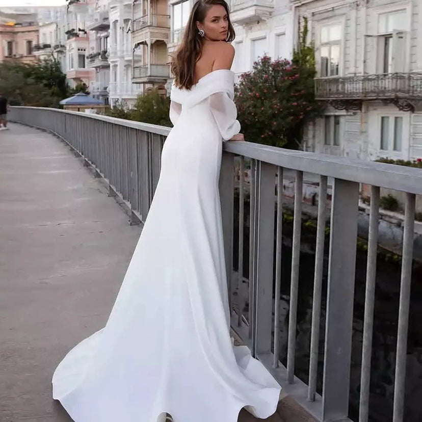 Victoria - Vestido de novia con hombros descubiertos