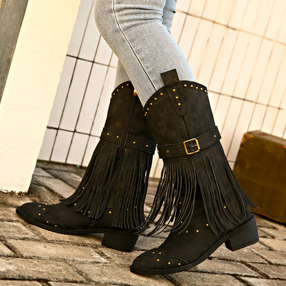 Yselda - Botas western flecos mujer