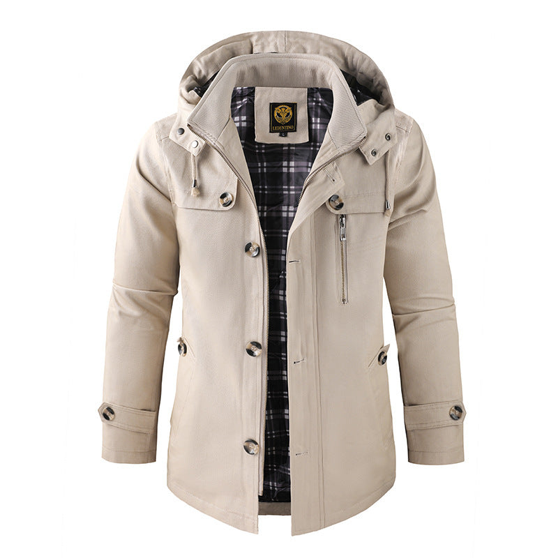 Andrés – Chaqueta casual con capucha desmontable