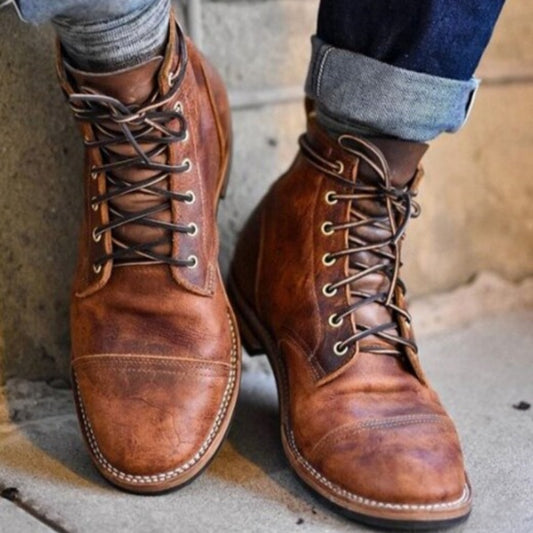 Ernesto - Botas de cuero marrón
