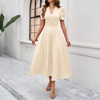 Mabel - Elegante vestido con mangas abullonadas