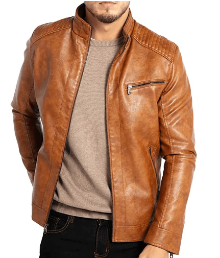 Ambrosio | Chaqueta de cuero PU para hombre