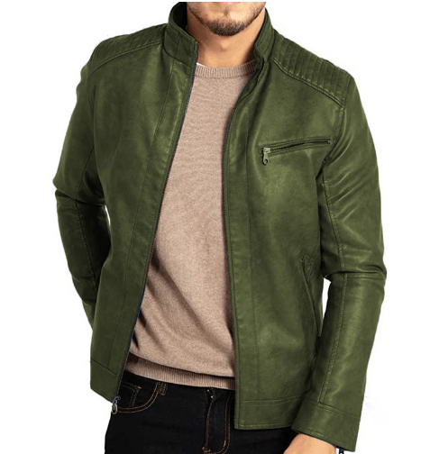 Ambrosio | Chaqueta de cuero PU para hombre