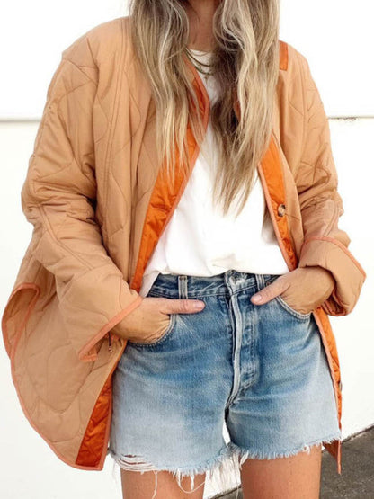 Marlowa | Chaqueta acolchada oversize para mujer con corte amplio y detalles en contraste