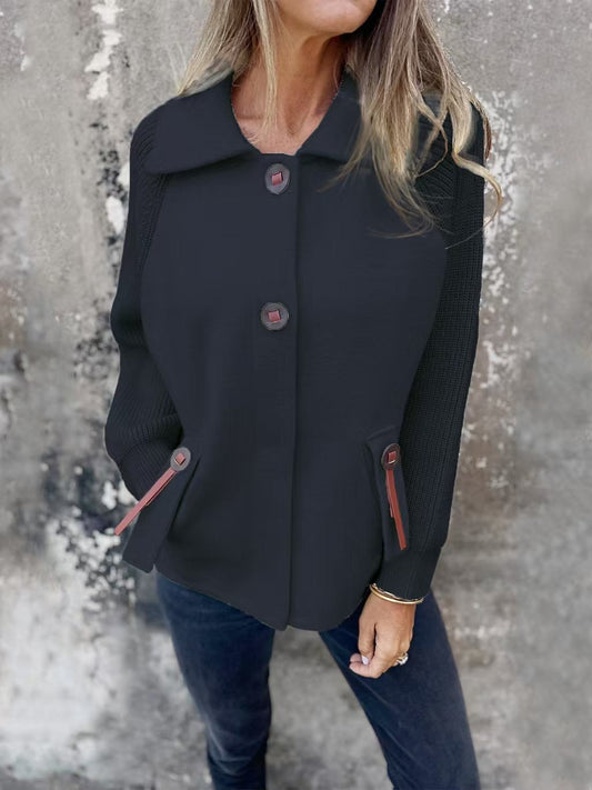 Marisela – Chaqueta con botones y mangas de punto