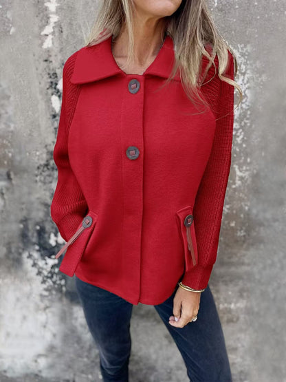 Marisela – Chaqueta con botones y mangas de punto