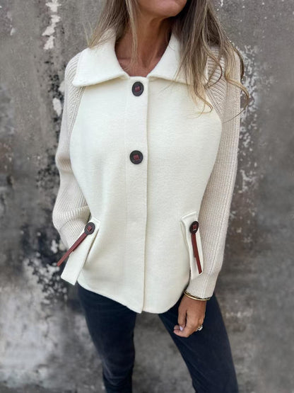Marisela – Chaqueta con botones y mangas de punto