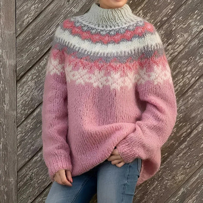 Claudia – Jersey de punto con diseño nórdico