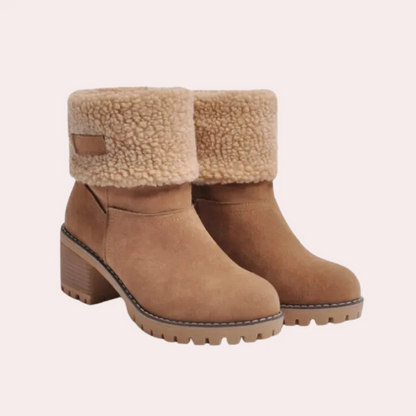 Valeria - Botines de invierno mujer con tacón medio forro
