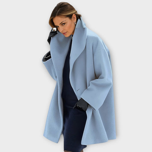 Elena - Abrigo oversize con solapa amplia mujer