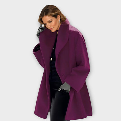 Elena - Abrigo oversize con solapa amplia mujer