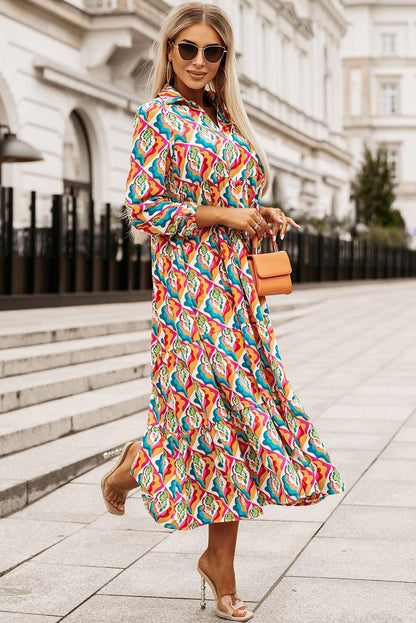 Aymarí | Vestido de mujer con estampado geométrico