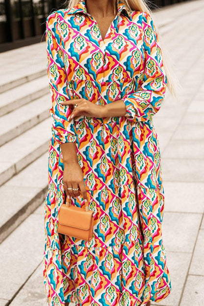 Aymarí | Vestido de mujer con estampado geométrico