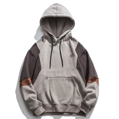 Bàlthásar | Sudadera con capucha de forro polar para hombre con diseño patchwork