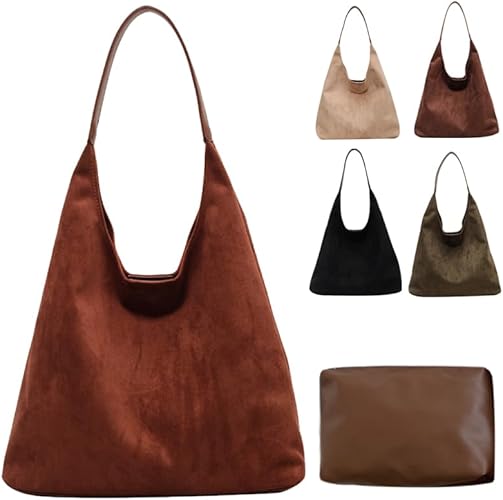 Eenez | Bolso de gamuza de moda, bolso tote de cuero