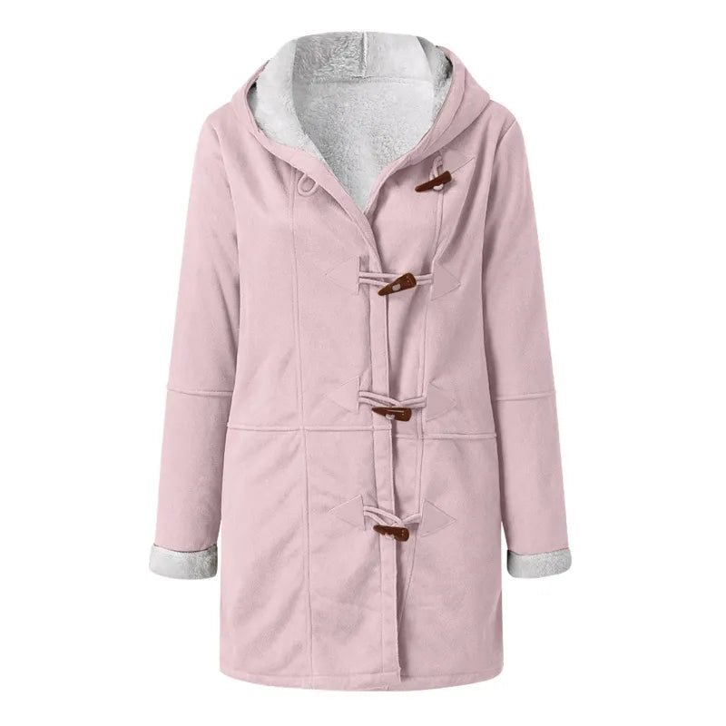 Calyoppe | Chaqueta con capucha de largo medio en color liso