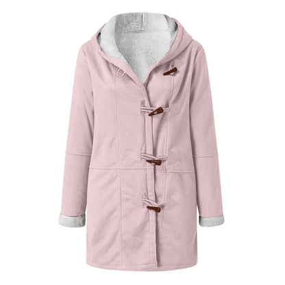 Calyoppe | Chaqueta con capucha de largo medio en color liso