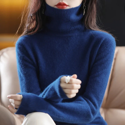 Amelia - Suéter  cachemira cuello alto mujer manga larga