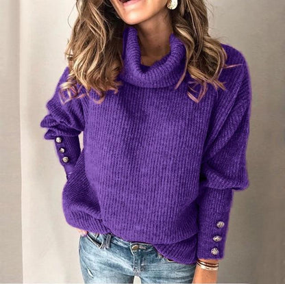 Clara – Suéter de Punto con Cuello Alto Mujer