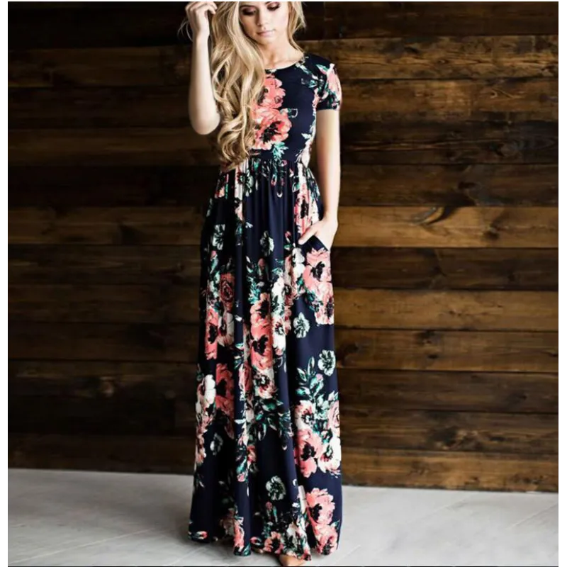 Junniper | Vestido maxi para mujer con estampado floral