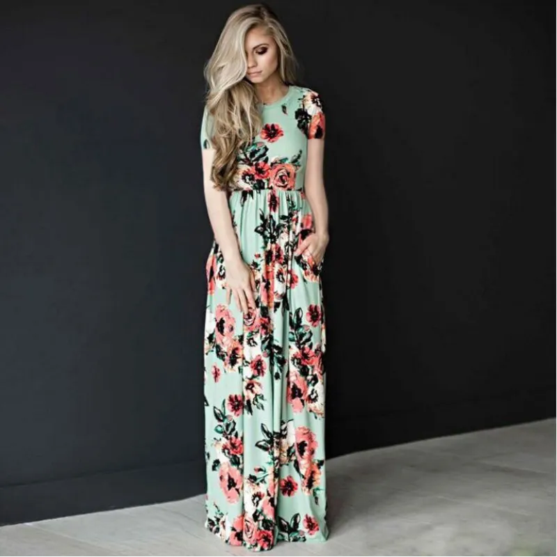 Junniper | Vestido maxi para mujer con estampado floral