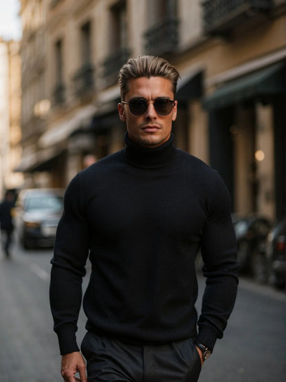 Noah – Suéter de Algodón de Cuello Alto para Hombre