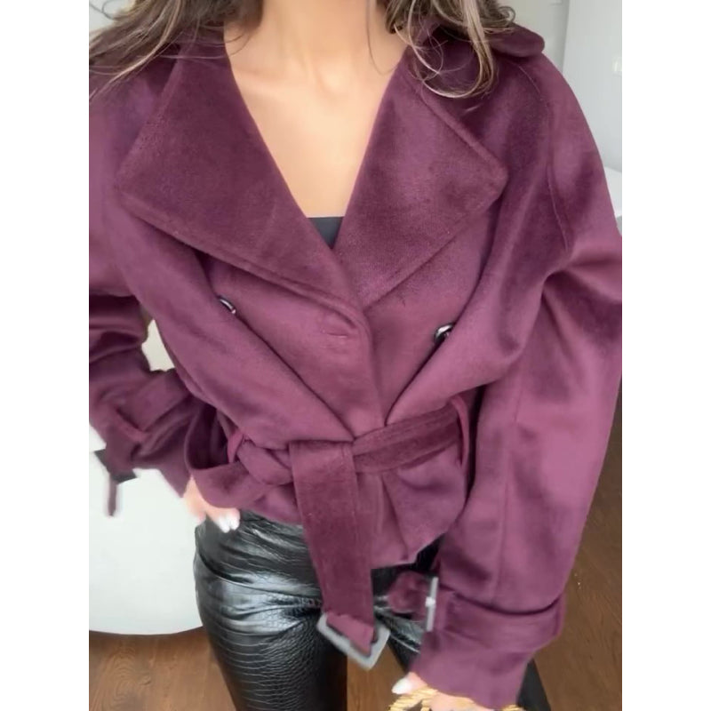 Adrienna | Chaqueta de ante con cordones