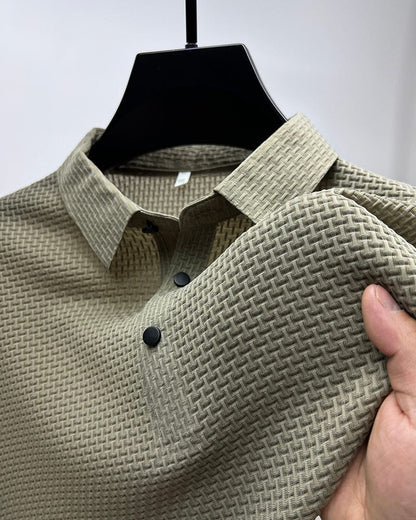 Adrián - Camisa de hombre manga larga con diseño texturizado
