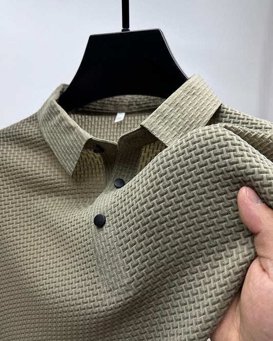 Adrián - Camisa de hombre manga larga con diseño texturizado