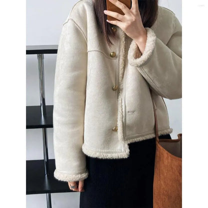 Nora - Chaqueta corta con borrego mujer